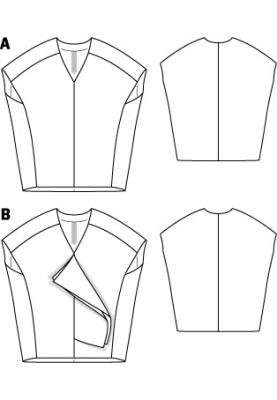 Викрійка Туніка з оригінальними проймами (Burda 1/2012, № викрійки 133 A)