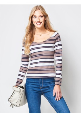 Pattern Raglan pullover with a wide neckline (Burda 1/2018, pattern number 6428 A)