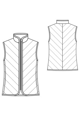 Pattern Vest quilted from velor (I love to sew 4/2019, pattern number 111)