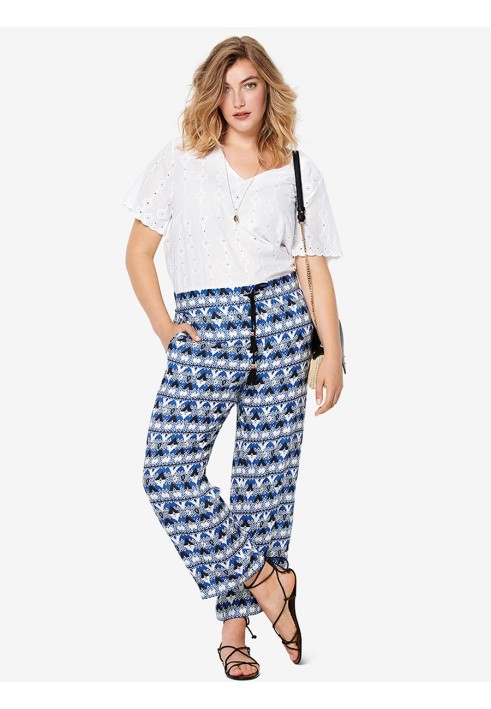 Pattern Straight-cut trousers with a drawstring waist (Burda 1/2020, pattern no. 6218 B)