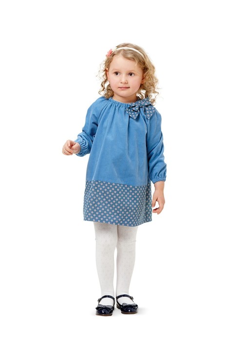 Pattern Corduroy combined dress (Burda 2/2016, pattern number 9376 C)