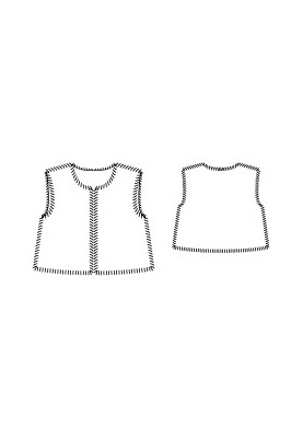 Pattern Vest short made of artificial fur (Burda 9/2011, pattern number 101)