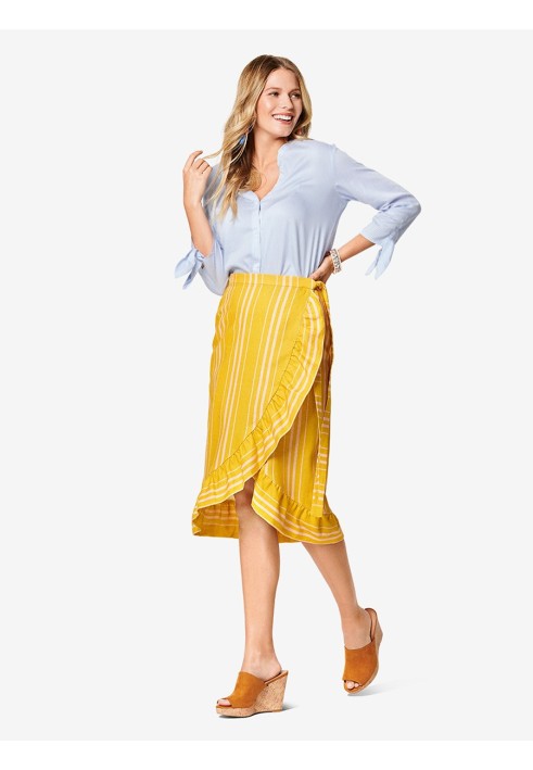 Pattern Straight-cut skirt with a smell (Burda 1/2020, pattern number 6200 A)