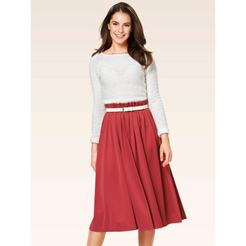 Pattern Midi skirt with a...