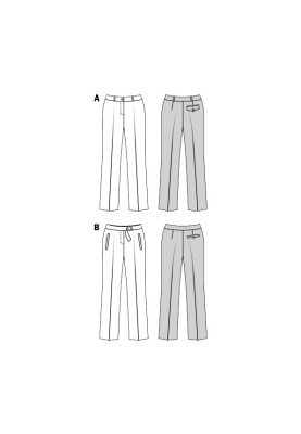 Pattern Pants with arrow pleats (Burda 2/2020, pattern number 6157 A)