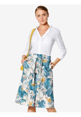 Pattern A-line skirt on a wide yoke (Burda 1/2020, pattern number 6235 A)