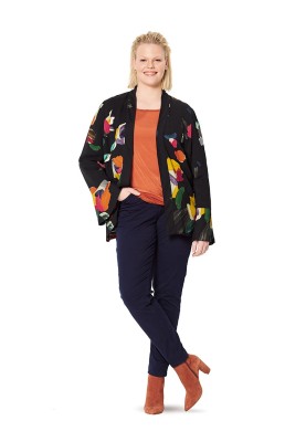 Pattern Kimono-style jacket without fastening (Burda 2/2020, pattern number 6196 A)