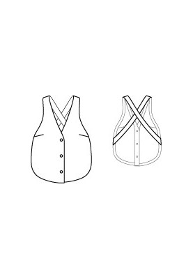 Pattern Leather vest with an open back (Burda 6/2012, pattern number 127)