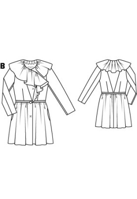 Pattern Coat cut off at the waist (Burda 5/2015, pattern number 101 B)