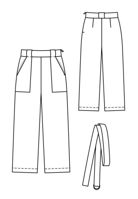 Pattern Straight-cut trousers with large pockets (Burda 3/2019, pattern number 102 B)