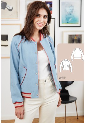 Pattern Bomber jacket with raglan sleeves (I love to sew 1/2019, pattern number 105)