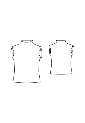 Pattern Top of a fitted silhouette with a fastener in the shoulder seam (Burda 4/2011, pattern number 122)