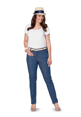 Pattern Pants cropped in denim style (Burda 1/2014, pattern number 6951 B)