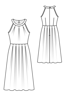 Pattern Cutaway dress with American armholes (Burda 5/2019, pattern number 101)