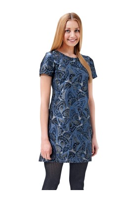 Pattern Mini dress with short sleeves (Burda 2/2015, pattern number 6721 C)