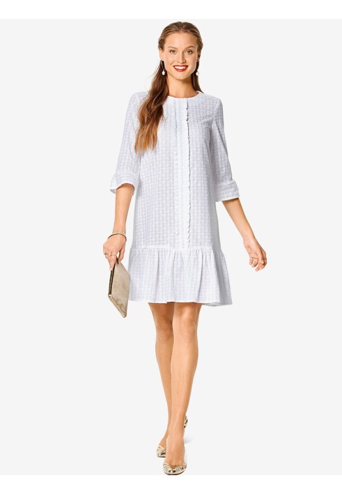 Pattern Simple cut dress with lantern sleeves (Burda 1/2020, pattern number 6208 B)