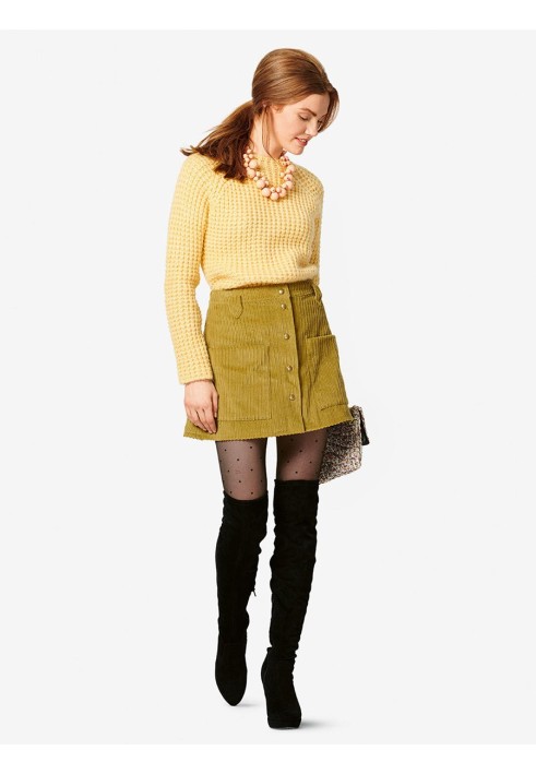 Pattern Midi skirt with button fastening (Burda 2/2019, pattern no. 6252 B)