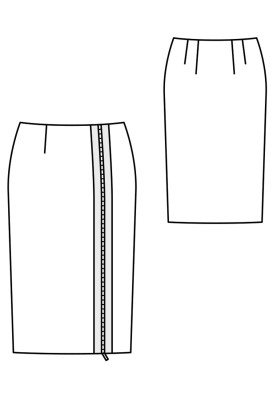 Pattern Pencil skirt without a belt (Burda 6/2019, pattern number 102 B)