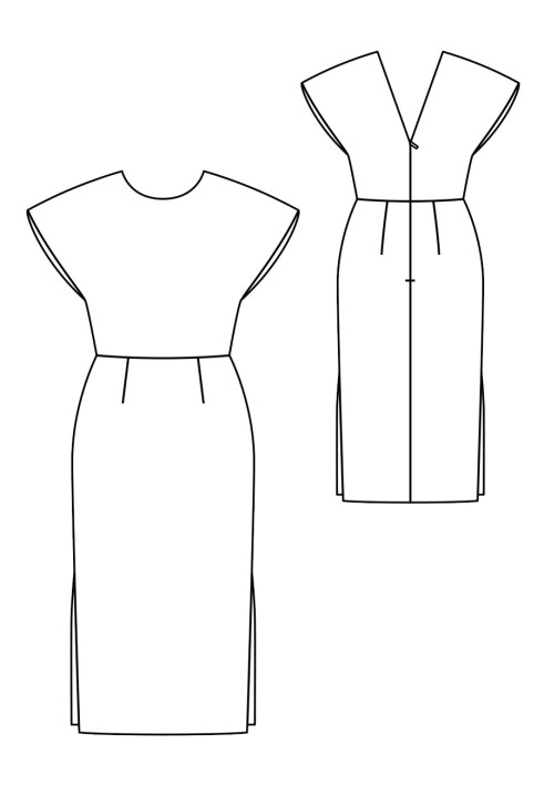 Pattern Cutaway dress with a cutout on the back (Burda 5/2019, pattern number 108)