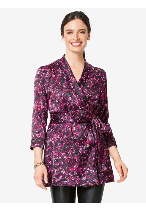 Pattern Shirt cut blouse with belt (Burda 2/2019, pattern number 6285 A)