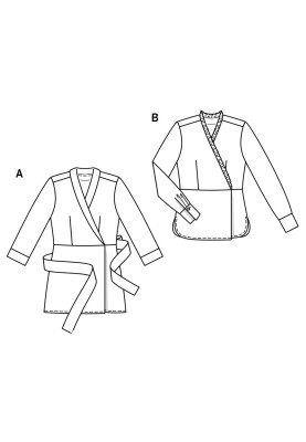Выкройка Блуза рубашечного кроя с поясом (Burda 2/2019, № выкройки 6285 A)