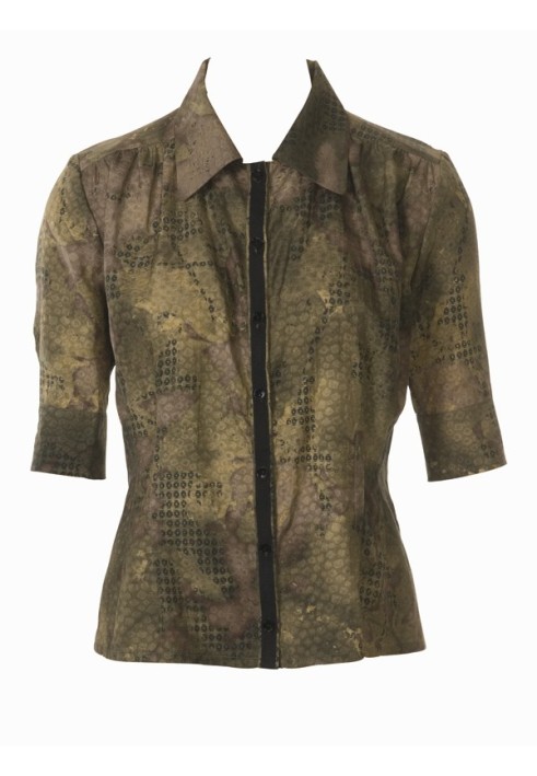 Pattern Jacquard shirt cut blouse (Burda 1/2011, pattern number 107)