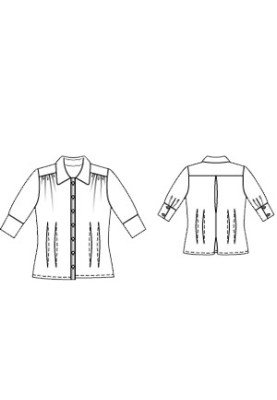 Pattern Jacquard shirt cut blouse (Burda 1/2011, pattern number 107)