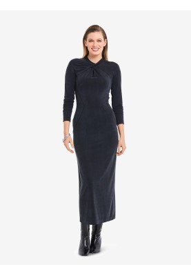 Pattern Knitted dress with relief seams and draperies (Burda 2/2018, pattern number 6382 B)