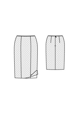 Pattern Double-layer straight cut skirt (Burda 1/2012, pattern number 105)