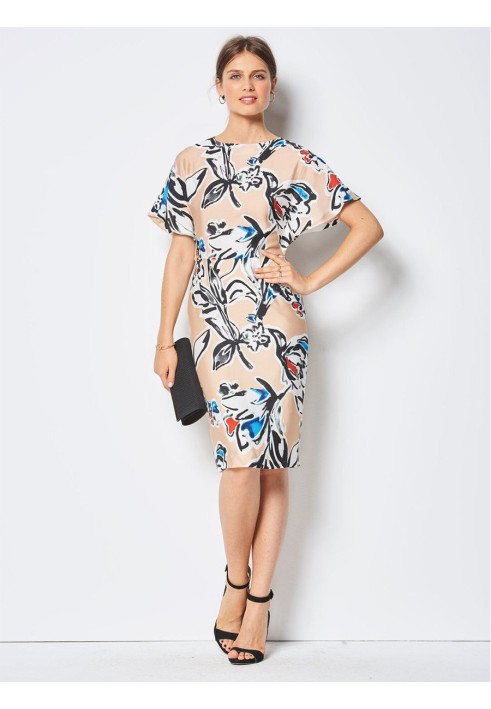 Pattern Dress with fastening on the back (Burda 1/2018, pattern number 6439 A)