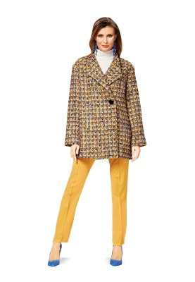 Pattern Double-breasted open-cut half coat (Burda 2/2015, pattern number 6736 B)