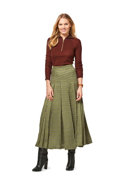 Pattern Maxi skirt with pleats (Burda 2/2017, pattern no. 6466 A)