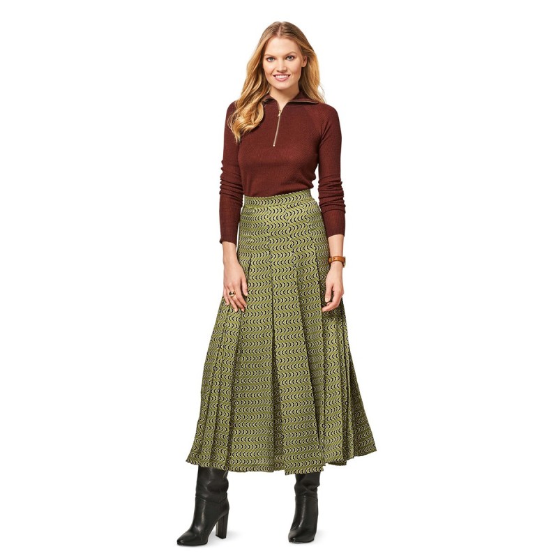 Pattern Maxi skirt with...