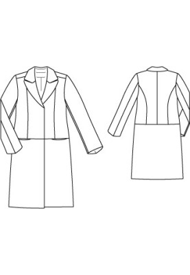 Pattern Jacquard coat of a fitted silhouette (Burda 2/2011, pattern number 133)