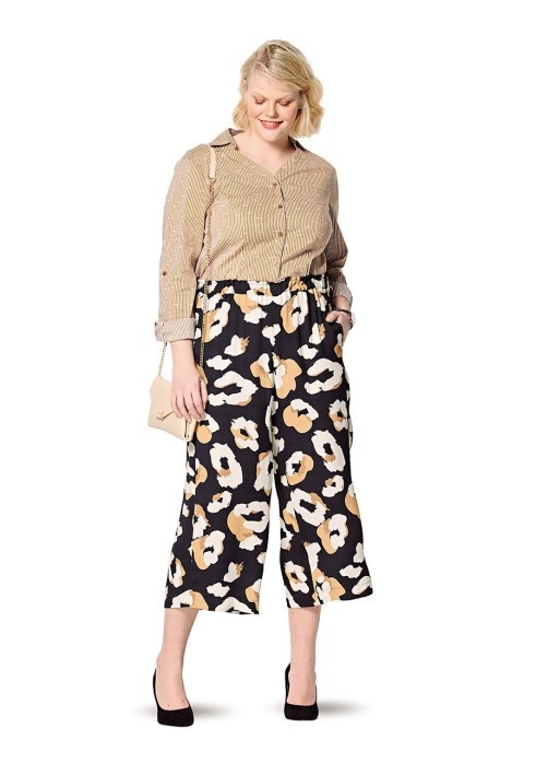 Pattern Culotte trousers with side pockets (Burda 2/2020, pattern number 6193 B)