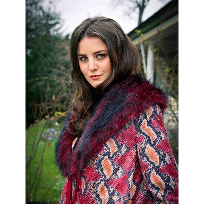 Pattern Detachable faux fur...