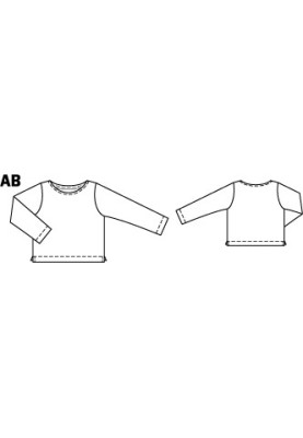 Pattern Straight-cut pullover with slits on the sides (Burda 5/2011, pattern number 139 A)