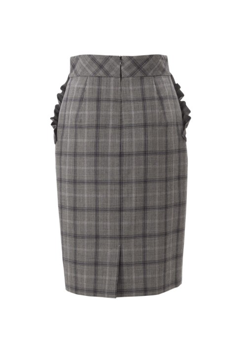 Pattern Narrow cut skirt with frills (Burda 2/2018, pattern number 6370 B)