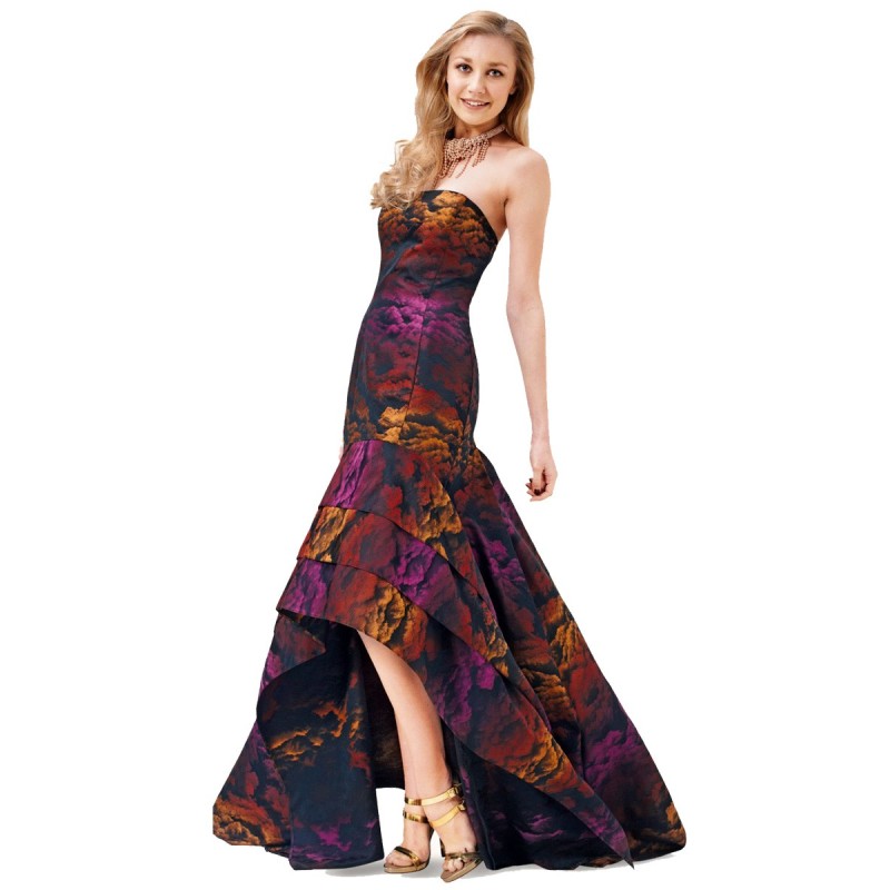 Pattern Bustier dress with...