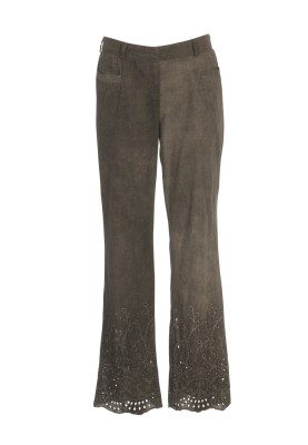 Pattern Pants with a flared cut made of cotton sewing (Burda 4/2011, pattern number 104 A)