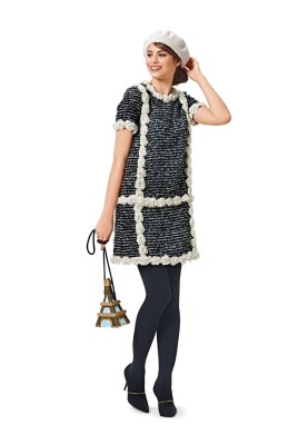 Pattern Mini dress with 7/8 sleeves (Burda 2/2016, pattern number 6593 A)