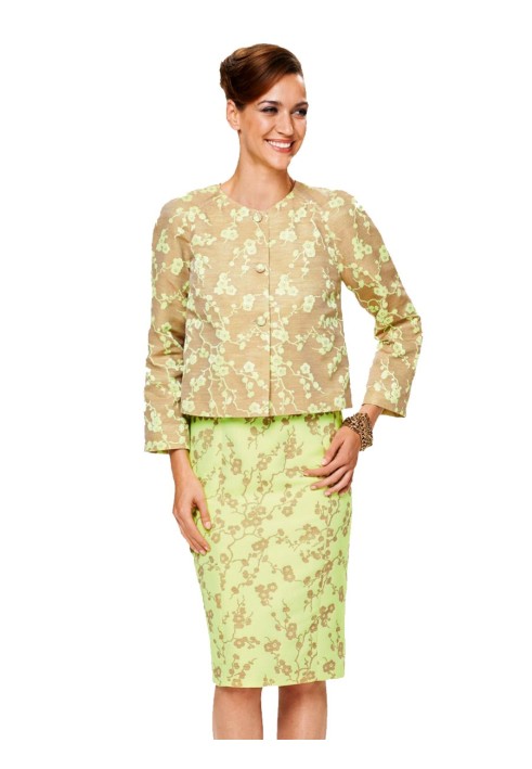 Pattern Jacquard jacket with raglan sleeves (Burda 1/2014, pattern number 6899 B)