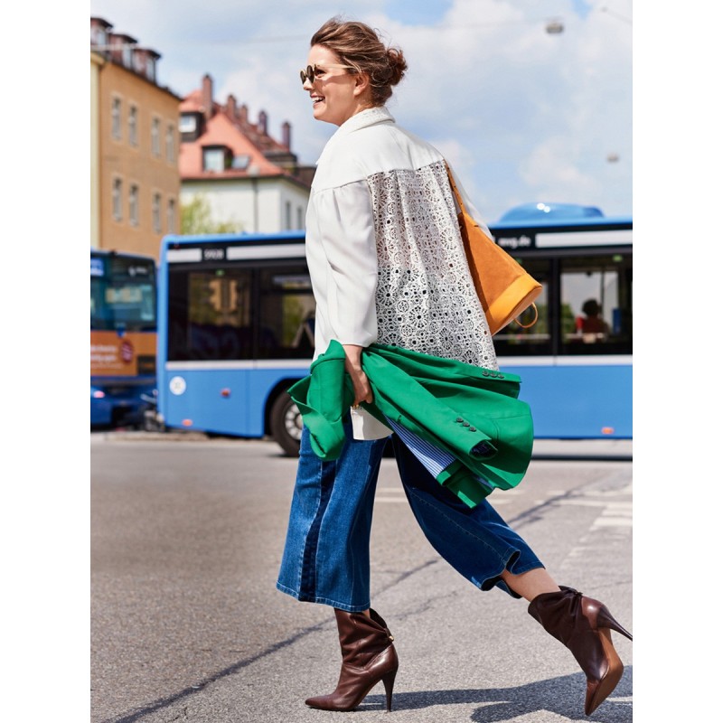 Pattern Blouse-shirt with...