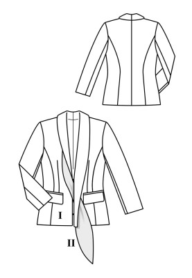 Pattern Jacket with an original shawl collar (Burda 4/2019, pattern number 116)