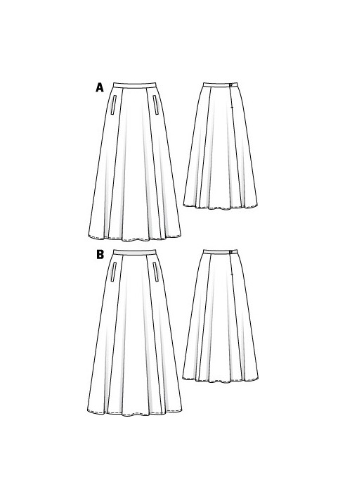 Pattern A-line maxi skirt (Burda 4/2011, pattern number 123 A)