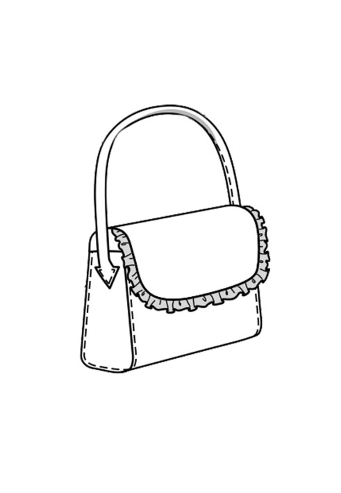 Pattern Felt bag with a frill on the flap (Burda 2/2016, pattern number 6622 C)