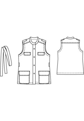 Pattern Vest in safari style with stand-up collar (Burda 6/2012, pattern number 137)