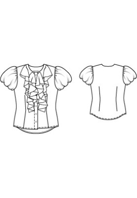 Pattern Silk blouse with lush frills (Burda 8/2011, pattern number 107)