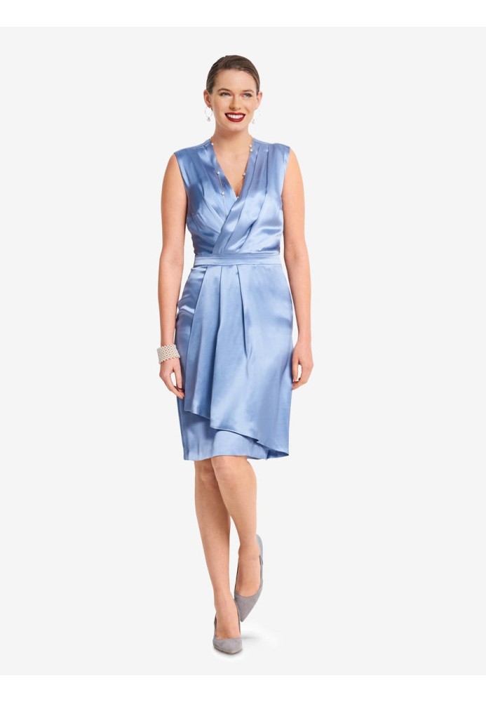 Pattern Satin dress with a scent effect (Burda 2/2018, pattern number 6384 B)