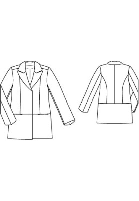 Pattern Single-breasted jacket with pockets in horizontal seams (Burda 2/2011, pattern number 134)